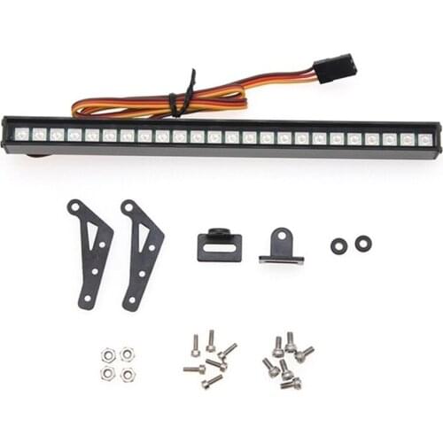 20 Modes Flicker RC Car Upgrade Parts Color LED Light Bar Roof Lamp for 1/10 RC Crawler Traxxas TRX4 Axial SCX10 D90