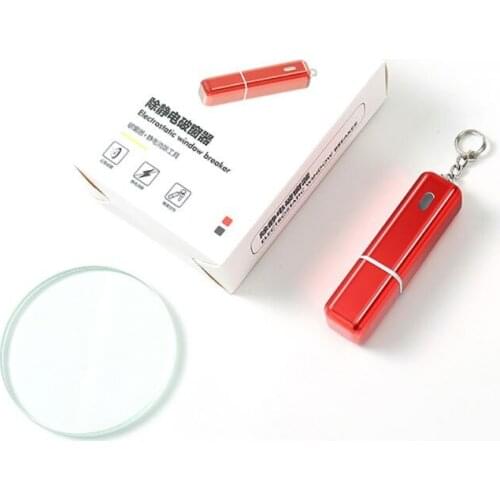 Spring Type Car Anti Static Safety Hammer Mini Portable Keychain Window Glass Breaker Emergency Escape Tool Auto Accessories