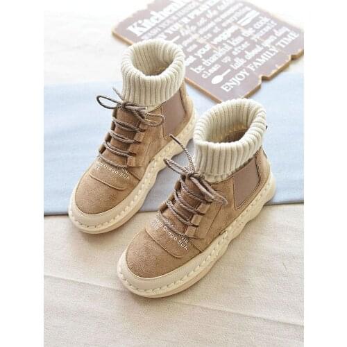 Mori Girl Retro Martin Boots Literary Wild Socks Boots Handmade Soft-Sole Comfort Womens Ankle Boots Students Flat Casual Shoes