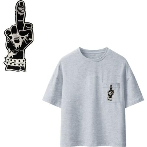 Flower finger letter Patches For Stripe Clothes Patch A-level Washable Iron On Applique DIY Clothing Sticker