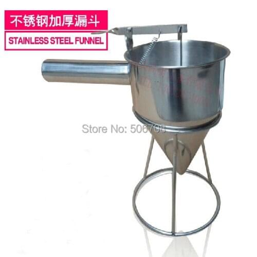 Stainless steel batter dispenser waffle maker dispenser takoyaki funnel takoyaki tools