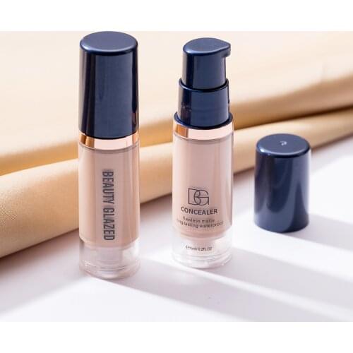 Beauty Glazed 6 Colors Concealer Full Cover Liquid Makeup Eye Dark Circles Cream Face Corrector Waterproof MakeUp Base Cosmetic