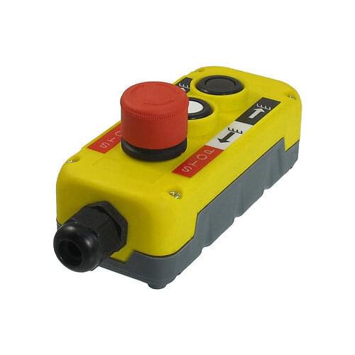Red Emergency Stop Up Down Push Button Switch PG13.5 Cable 400V for Hoist Crane T-2M
