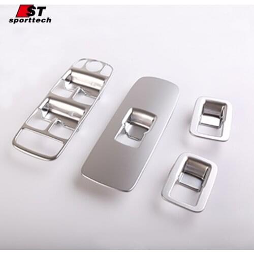 Car Window Switch Cover For Volvo S60/L V60 Chromium Window Button Panel Sticker For Volvo XC60 2014-2019 CarStyling Accessories