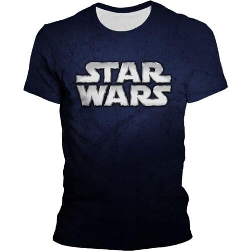 Star Wars LOGO Summer T Shirt For Men Disney 3D Print Casual Women T-shirts Short Sleeve Streetwear Children Tee Tops
