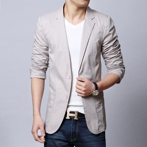 Suit Men Blazer Jackets Mens Fashion Jacket Solid Slim Fit Casual Blazer Male Two Buttons Plus Size M-5X Suit Jackets FS-130