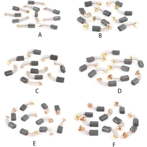OOTDTY 10pcs Power Tool Carbon Brush Electric Hammer Angle Grinder Graphite Brush Replacement Various Size