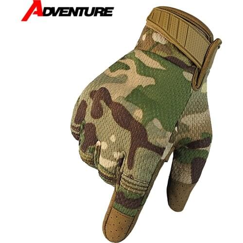 Motorcycle Gloves Touch Screen Mesh Breathable Tactical Camouflage Gloves Guantes Moto Motocross Full Finger Gloves Protection
