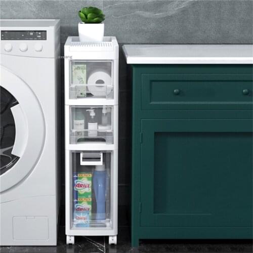 Living Room Bedroom Plastic Shelf Organizer Crevice Office Vanity Bathroom Storage Rack Drawer Type Hotel Toilet Storage Cabinet