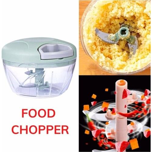 Drawstring Pull Practical Fruit Vegetable Chopper 5 Blades Hand Washer Vegetable Crusher Kitchen Tool
