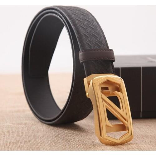 2021 New Letter z Business Mens Belt High Quality leisure stainless steel Buckle Fashion Luxury cowhide leather Belt for men
