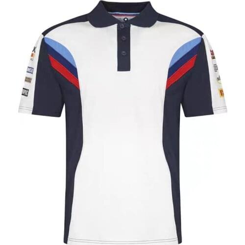 Moto Polo Shirt For BMW Motorrad MTB ATV MX Dirt Bike Cycling Quick Dry T shirts Polyster Summer Short Sleeve Mens