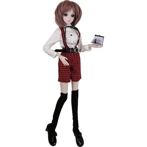 EVA BJD 1/3 BJD Doll 24in 60cm Full Set Makeup Haibara Ai Cosplay SD Ball Joined Dolls Detective Girl Action Handmade Gift Toy