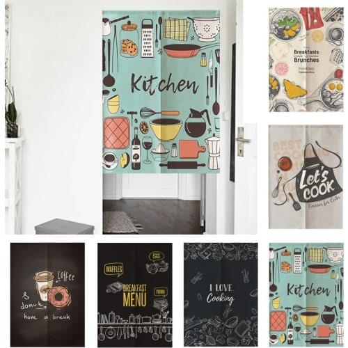 Nordic Simple Door Curtain Japanese Split Partition for Living Room Decor Noren Hallway Entrance Hanging Drape Home Door Screen