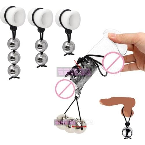 Heavy Duty Cock Ring Heavy Hanger Metal Ball Stretcher Penis Exercise Penis Erection Enlarger Delayed Ejaculation SexToy For Men
