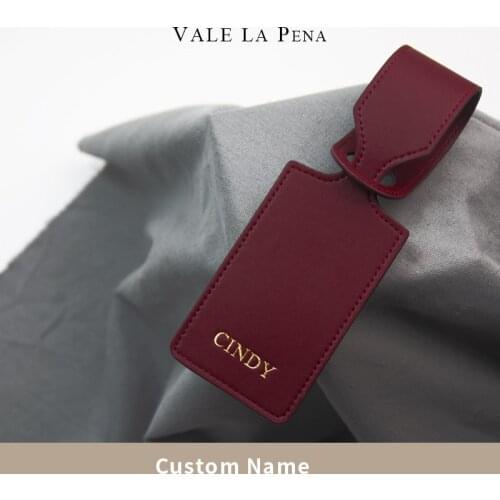 Light luxury Fiber Leather luggage tag simple suitcase anti loss tag customized logo name board Suitcase Tag Travel Taging pass
