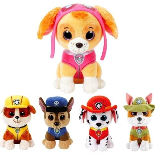 Ty big eyes Chase Skye Tracker Everest Rocky Marshall Rubble Zuma Dog lucky bag Plush Stuffed Animal Gift