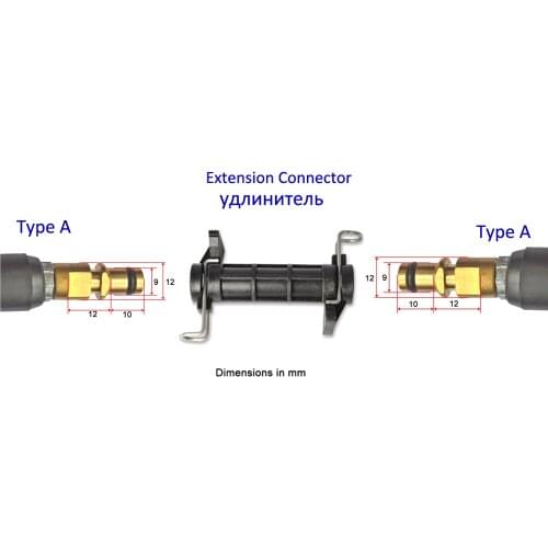 Hose Extension Connector for Karcher K-Series High Pressure Washer Water Cleaning Hose