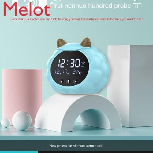 Voice Wake-up Intelligent Electronic Clock Alarm Clock Student Bed Head Cartoon Boy Children Special Multifunctional