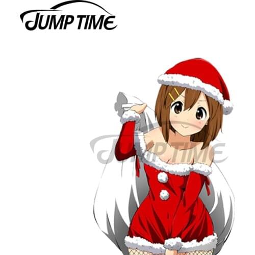 Jump Time 13x6.3cm For K-On Hirasawayui Kawii Girl Car Stickers Vinyl JDM Bumper Trunk Truck Scratch-proof Waterproof Fine Decal