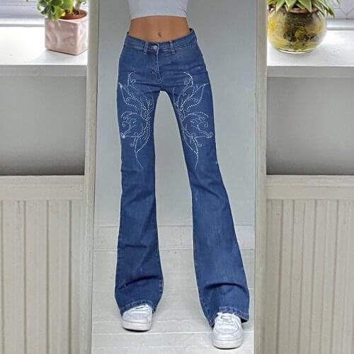 Женские джинсы клеш WICCON China At AliExpress