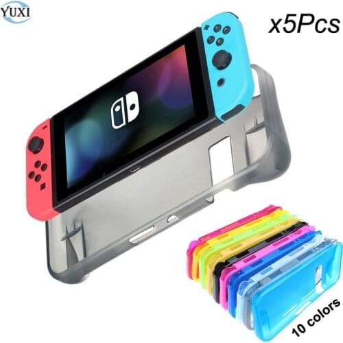 YuXi 5pcs Soft TPU Grip Protection Cover For Nintend Switch NS Case Shell Console Controller Ultra Thin Anti-Scratch Housing