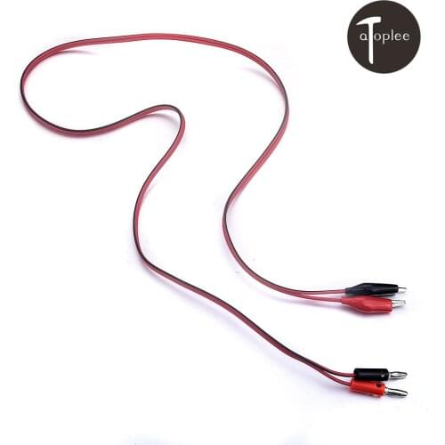 1pcs 1m length Double-ended Alligator Crocodile Clips Cable Test Jumper Wire Mini Test Clips DIY Test Cable Test Clip