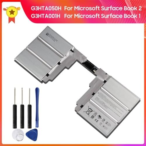 100% Original Battery G3HTA050H G3HTA001H for Microsoft Surface Book 1st 1785 1703 Book2nd 1835 Keyboard Battery Replacement