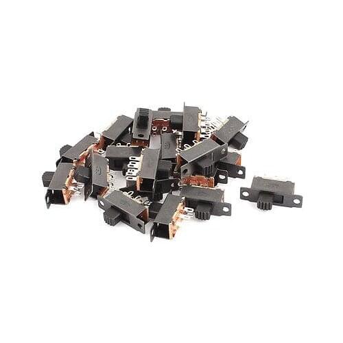 100 Pcs 5mm High Side Knob 6 Pins 2 Positions DPDT On/On Mini Slide Switch 22F 32G5 DC50V1A