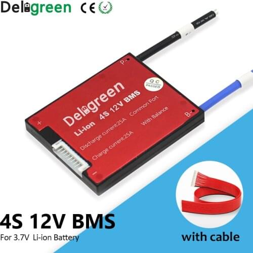 4S 12V BMS 15A 25A 35A 45A 60A for lithium battery pack 18650 Rated 3.7V Li-ion Battery Pack with balance