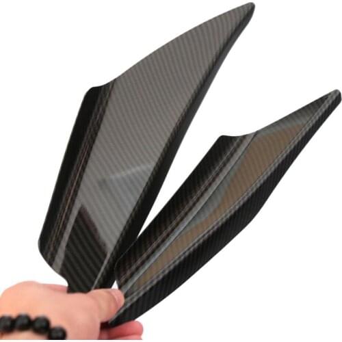 8 Pieces Golssy Universal Carbon Fiber Front Bumper Splitter Fins Trim Set