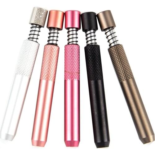 Metal Pipe One Hitter 78mm Aluminum Smoking Pipe Cigarette Dugout Pipe Herb Pipe