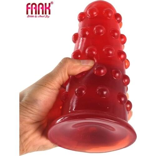 FAAK Super Huge Anal Sex toy Red Purple Black Butt Plug Anal Plug G-spot dildos women men gay lesbian masturbator Adult Sex Shop