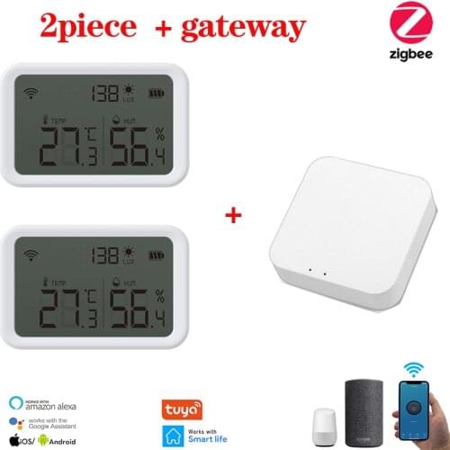 Tuya Smart Life Zigbee Temperature And Humidity Sensor Indoor Hygrometer Thermometer With LCD Display Support Alexa Google Home