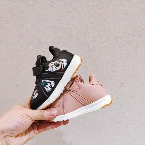 Disney childrens cartoon Mickey Mouse boys and girls non-slip soft-soled sneakers student casual running shoes