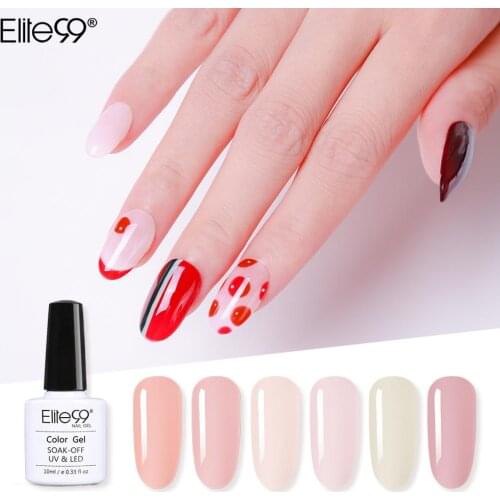 Elite99 French Nude Gel Nail Polish Nail Art Tips Jelly Color 10ml High Quality Soak off Organic UV LED Nail Gel Varnish Primer