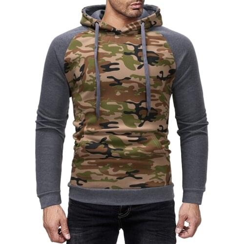 Best Sale Cheap Plus Size Men Camouflage No Pocket Pullover Long Sleeve Hoodies