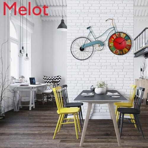 Graceful Idyllic and Retro Household Clock Wall Clock Living Room Mute Creative Trendy Personalized Quartz Clock