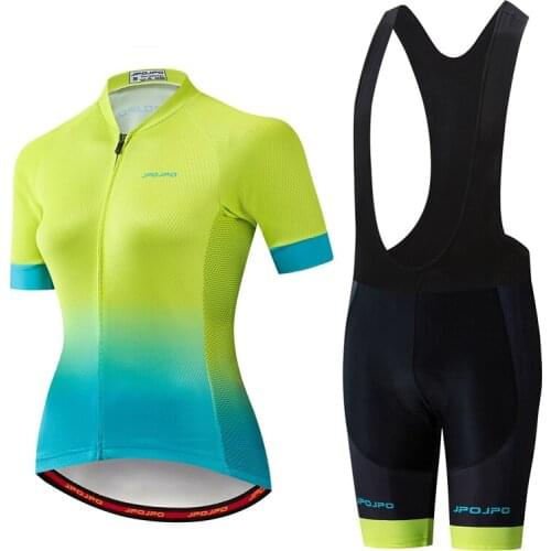 JPOJPO Summer Womens Cycling Jersey Short Sleeve MTB Road Bike Jersey Quick dry MTB Quick dry Bicycle Shirts Tops Maillot