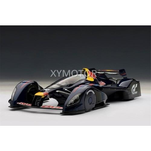 1/18 Autoart For RED BULL X2010 GRAN TURISMO Model Toys Car Boys Girls Toys Gifts Carbon grain/Blue For Display Collection Metal