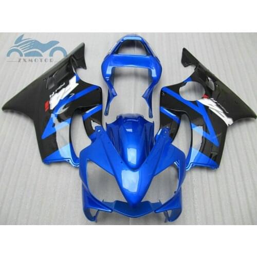 Injection molding fairings kit for CBR 600F4i blue black body fairing 01 02 03 CBR600 F4i 2001 2002 2003 free customize H52