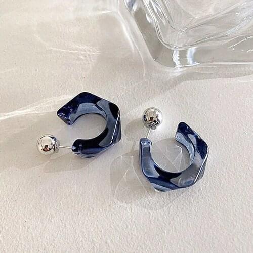 Korea Minimalism Earrings 2021 Trend Transparent Circle Acrylic Clear Geometric Earring for Women Party Travel Jewelry Gifts