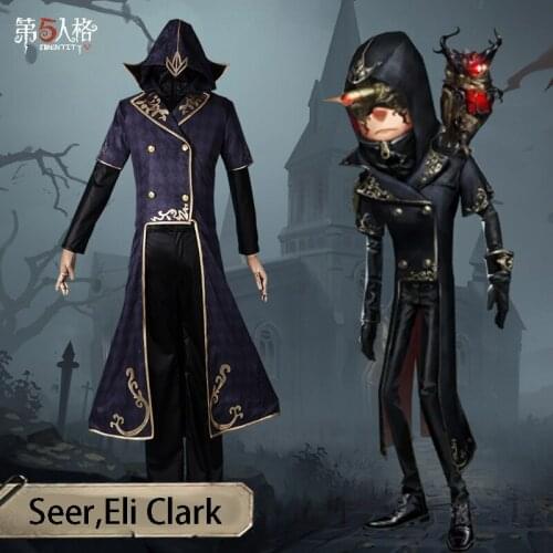 Game Identity V Cosplay Costumes Seer Eli Clark Cosplay Costume Survivor Surveyor Skin Uniforms Suits Clothes Long Coats Wears