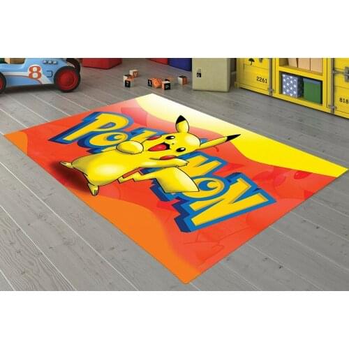 Pikachu Pokemon Patterned Carpet ,Non Slip Floor Carpet,Teens Carpet,Turkish Rug