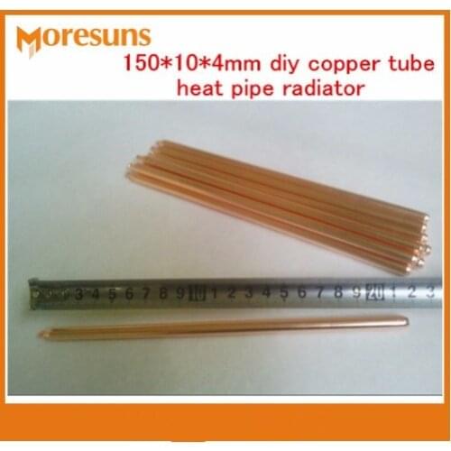Free Ship 10pcs Copper heatpipe150*10*4mm DIY Copper tube heat pipe radiator/sintered powder wick notebook heat conduction pipe