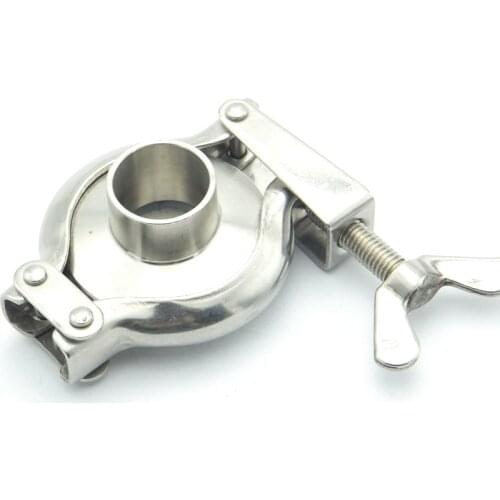 304SS Sanitary Pipe Fitting Set 63mm Pipe OD Sanitary Weld Ferrule + 2.5" Tri Clamp + Silicon Gasket + End Cap For Home Brew