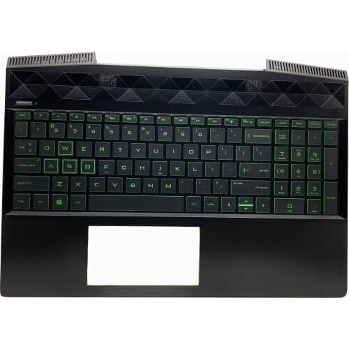 New for HP 15-CX0058WM 15-CX Palmrest Backlit US Keyboard Green AM288000810 AM28B000300 L20671-001