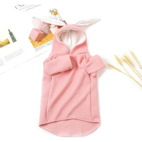Pet Clothes Creative Lovely Rabbit Ear Warm Dog Clothes Cat Clothes Rabbit Ear Sweater Pet Home Clothing For Easter