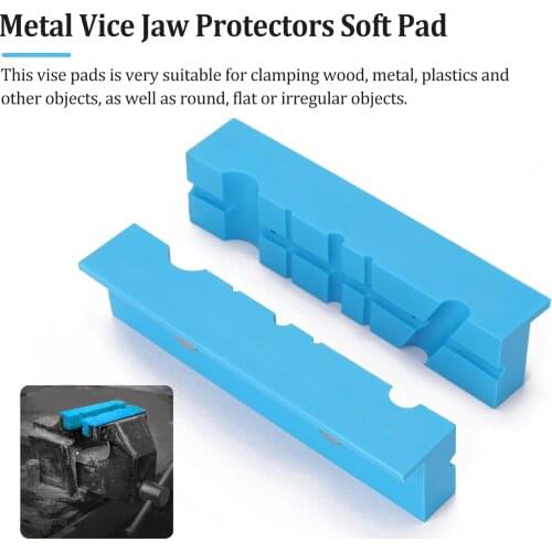 One Pair Metal Vice Jaw Protections Soft Pad Installation Vise Accessory Magnetics Protections Strips Anti-skid Anti-scratch