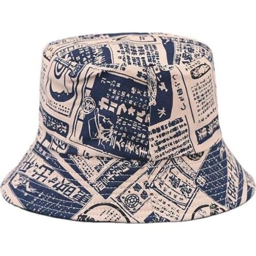 LDSLYJR 2021 fashion joker print Bucket Hat Fisherman Hat outdoor travel hat Sun Cap Hats for child boy and girl 62